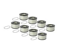 vhbw 8x Filtro compatible con Nilfisk Attix 33-2L IC, 33-2M IC, 33-2M PC, 33-2M, 33-2L IC Mobile aspiradora - filtro Hepa negro blanco