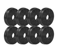 vhbw 8x filtro de carbón activado compatible con PKM KH1727-3H, KH 60-6, KHU-60EB, UBH 6002-2 H, RH 6091, UBH6002T campanas cocina - 10,5 cm