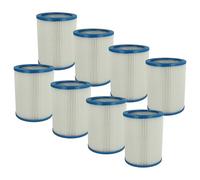 vhbw 8x Filtro plisado compatible con Fein Dustex 40, 25 aspiradora - blanco lavable