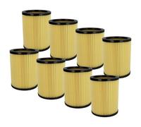 vhbw 8x Filtro plisado reemplaza Hikoki/Hitachi 750435, 710060 para aspiradora - amarillo negro