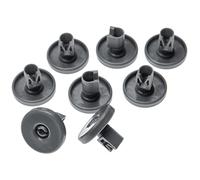 vhbw 8x Rueda para cesta inferior compatible con Zanussi ZDF250, ZDF256, ZDF255, ZDF301, ZDF257 lavavajillas - Diámetro 40 mm