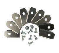 vhbw 9x Cuchilla repuesto compatible con Gardena R80Li, R50Li, R75Li, Sileno, R70Li, Sileno City cortacésped - Recambio, plata, acero