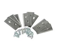 vhbw 9x Cuchilla repuesto compatible con Worx Landroid WR130E, WR-110-MI, WR105SI cortacésped - Recambio, plata, acero