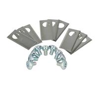 vhbw 9x cuchilla repuesto compatible con Worx Landroid WR141E, WR142E, WR143E, WR130E cortacésped - Recambio, plata, acero inoxidable