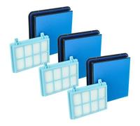 vhbw 9x Filtro compatible con Philips PowerPro Compact FC9330/09, FC9331/07 aspiradora - filtro Hepa, filtro protección motor, filtro de espuma