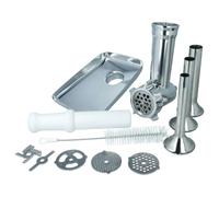 vhbw Accesorio picadora de carne compatible con KitchenAid robots de cocina - Set para embutidos, 3 discos de picado, acero inoxidable/plástico