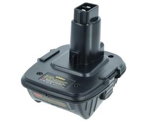 vhbw Adaptador batería Compatible con Dewalt DCB204, DCB200, DCB201, DCB201-2, DCB203, DCB180, DCB181, DCB181-XJ, DCB205 20 V Li-Ion batería