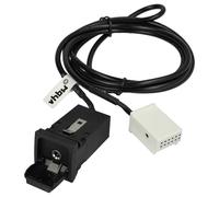 vhbw Adaptador Cable Radio Coche AUX Audio Compatible con Audi/Seat/Skoda/VW RCD510 Auto, Radio Auto