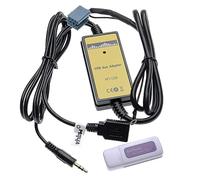 vhbw Adaptador Cable Radio Coche AUX USB Audio (145 cm) Compatible con VW Radio Alpha 5, Beta 5, Gamma 5, Gamma, Monsoon, MFD Navi Auto, Radio Auto