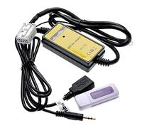 vhbw Adaptador Cable Radio Coche AUX USB Audio (9,5 cm) Compatible con Audi Concert 2+/3, Chorus 2+/3, BNS 5.0, Navigation Plus 3 Auto, Radio Auto