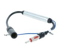 vhbw Adaptador de antena de DIN (m) a DIN (h) para vehículos | Amplificador de antena para alimentación fantasma, 35 cm