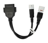 vhbw Adaptador OBD2-3 pines / 4 pines a OBD2 16 pines compatible con Yamaha 2016-2019 TMax 530, TRACER 900, XSR 900, XT 1200 ZE moto - 20 cm