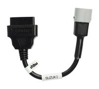 vhbw Adaptador OBD2 de 6 a 16 pines compatible con Suzuki GSX-R 600 | 2004-2017, GSX-S 125 2017-2019 moto - 0,1 m