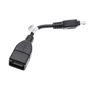 vhbw Adaptador OTG Compatible con Sony DCR-SX34E, DCR-SX53E, DCR-SX45E Dispositivos móviles - Cable de USB Mini (Macho) a Toma USB A, Negro