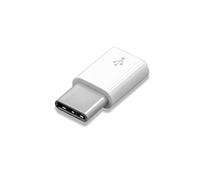 vhbw Adaptador OTG para Dispositivos móviles - Cable de USB Tipo C (Macho) a USB Micro (Hembra), Blanco