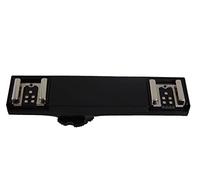 vhbw Adaptador Zapata Dual Compatible con Canon EOS 40D, 450D cámara - Divisor de Zapata E-TTL Dual, plástico/Metal Negro