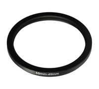 vhbw Anillo Adaptador Step Down 55 mm a 49 mm Compatible con Sony 50 mm 2.8 Macro, 50 mm 1.4 cámara - Adaptador de Filtro, Metal Negro