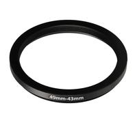 vhbw Anillo Adaptador Step Down de 49 mm a 43 mm para Objetivo de la cámara - Adaptador de Filtro, Metal Negro