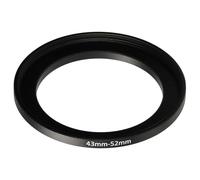 vhbw Anillo Adaptador Step Up de 43 mm a 52 mm para Objetivo de la cámara - Adaptador de Filtro, Metal, Negro