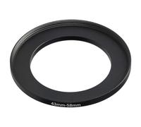 vhbw Anillo Adaptador Step Up de 43 mm a 58 mm para Objetivo de la cámara - Adaptador de Filtro, Metal, Negro