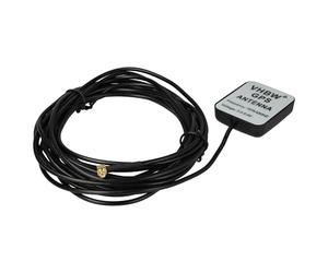 vhbw Antena GPS Compatible con Garmin GPSMAP76CS, GPSMAP76C, GPSMAP96, GPSMAP76S navegador con conexión MCX - Base magnética, 5 m Negro