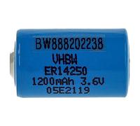 vhbw Batería celda Redonda Litio ER14250 reemplaza 1/2AA, 1770-XZ, 3B26, 418-0076, 60-0576-100 - Batería Especial (1200 mAh, 3,6 V, Li-SOCl2)