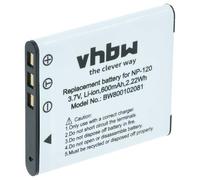 vhbw batería Compatible con Casio Exilim EX-ZS15, EX-Z680, EX-Z690, EX-Z790, EX-ZS20, EX-ZS12 cámara (550 mAh, 3,6 V, Li-Ion) - Reemplaza NP-120