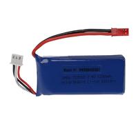 vhbw Batería Compatible con Conector BEC (m) | para modelismo, p. ej. coche de carreras / avión - 1200 mAh, 7,4 V, Li-Poly, 65 x 30 x 16 mm