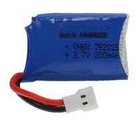 vhbw Batería Compatible con Conector XH 2.54 2P (m) | para modelismo, p. ej. coche de carreras / avión - 200 mAh, 3,7 V, Li-Poly, 28 x 19 x 8 mm