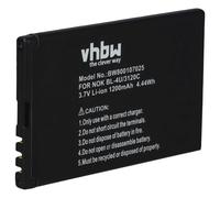vhbw Batería Compatible con Doro Primo 366 móvil, Smartphone (1200 mAh, 3,7 V, Li-Ion)