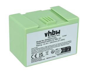 vhbw Batería Compatible con iRobot Roomba e515040, 5150, 7150, 7550, e5150, e515020, e5152 Robot Limpieza Negro (2600 mAh, 14,4 V, Li-Ion)