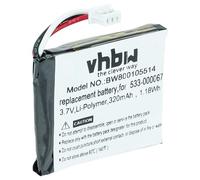 vhbw Batería Compatible con Logitech H820e, H800, H820 Auriculares inalámbricos, Cascos (230 mAh, 3,7 V, Li-Poli)