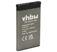 vhbw Batería Compatible con Nokia 5630 XpressMusic, 6303 Classic, 6303, 6303 Classic Illuvial móvil, Smartphone (1200 mAh, 3,7 V, Li-Ion)