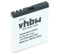 vhbw Batería Compatible con Nokia N95 8GB, N79, N78 móvil, Smartphone (1000 mAh, 3,7 V, Li-Ion)