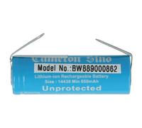 vhbw Batería Compatible con Philips VisaPure Essential SC5265, BSC200, SC5275 Cepillo eléctrico Limpieza de Cara (650 mAh, 3,7 V, Li-Ion)