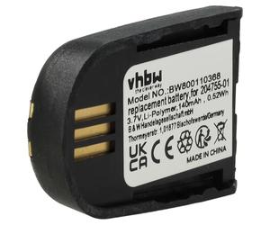vhbw Batería Compatible con Plantronics Savi WH500A, W740-M, W745, WH500 Auriculares inalámbricos, Cascos (140 mAh, 3,7 V, Li-Poli, Negro)