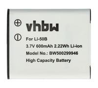 vhbw Batería Compatible con Ricoh WG-80, WG-7 cámara (600 mAh, 3,7 V, Li-Ion)