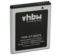 vhbw Batería Compatible con Samsung Galaxy Mini GT-S5570 móvil, Smartphone (1300 mAh, 3,7 V, Li-Ion)
