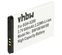 vhbw Batería Compatible con Samsung GT-E2530, GT-E2600, GT-S3030, GT-S3100, GT-S3110, GT-S5150 Glamour, SGH-A701 (600mAh, 3.7V, Li-Ion)