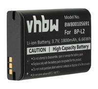 vhbw Batería Compatible con Tascam GT-R1, DR-100 MKII, DR-100, DR-1 máquina de Dictado (1800 mAh, 3,7 V, Li-Ion)