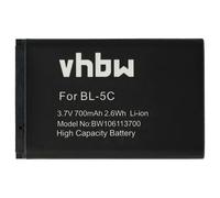 vhbw Batería Compatible con Telefunken Action Camera FHD170/5, Srusoe Plata, T90506, TM600 móvil, Smartphone (700 mAh, 3,7 V, Li-Ion)