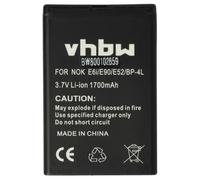 vhbw Batería Compatible con Telefunken TM400, TM400 Cosi móvil, Smartphone (1700 mAh, 3,7 V, Li-Ion)