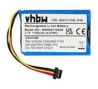 vhbw Batería Compatible con Tomtom One XL 340 navegador, navi, GPS (1100 mAh, 3,7 V, Li-Ion)