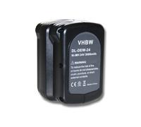 vhbw Batería Ni-Mh 3000mAh (24V) para Herramientas Dewalt DC222KA, DC222KB, DC223KA, DC223KB, DC224KA reemplaza Dewalt DE0240, DE0240-XJ.
