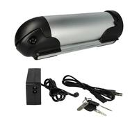 vhbw Batería para Prophete (Trio), DeHawk, Stratos, LandCrossers, etc. e-Bike (10 Ah, 36 V, Li-Ion) + Cargador - Plata