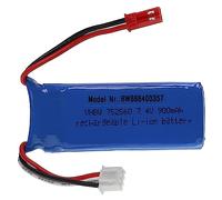 vhbw Batería Recargable Compatible con BEC Clavija (m) para modelismo por ej. Coche Carreras, avión (900mAh, 7,4V, Li-Poli, 67 x 25 x 16mm)