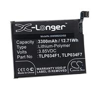 vhbw Batería Recargable reemplaza Alcatel TLP034F1, TLP034F7 para móvil, Smartphone (3300 mAh, 3,85 V, polímero de Litio)