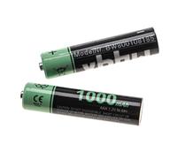vhbw Batería Recargables AAA, 2 Unidades Compatible con Panasonic KX-PRS110, KX-PRW120, KX-TG1611, C475 - Batería Recargable, 1000 mAh, 1,2 V, NiMH