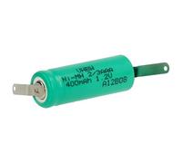 vhbw Batería reemplaza 2/3AAA para modelismo (400mAh, 1,2V, NiMH, Verde, con Terminal Soldadura (Z))