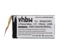 vhbw Batería reemplaza Becker SR364276 para navegador, navi, GPS (1250 mAh, 3,7 V, Li-Poli)